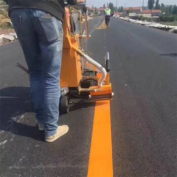 手推式汽油路面標(biāo)線噴線機熱熔道路斑馬線劃線機塑膠跑道劃線車